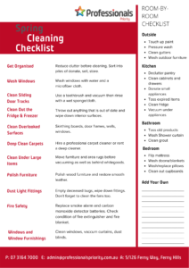 spring cleaning checklist